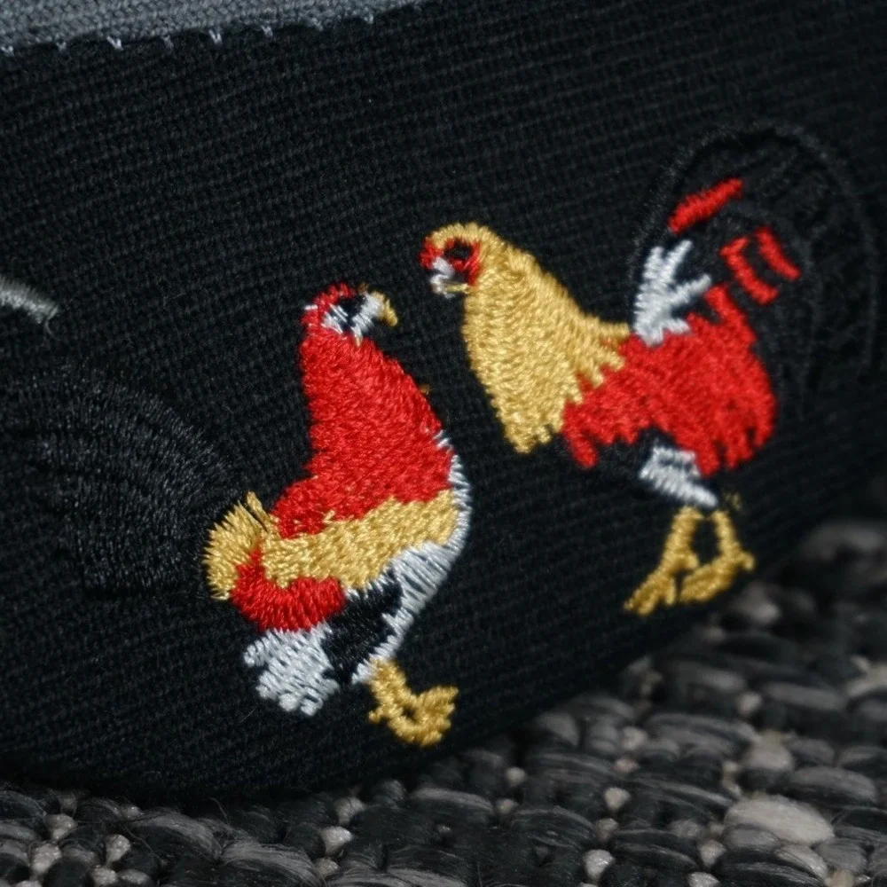 Palenque Rooster Embroidered Baseball Cap Gray Adjustable Strapback‎ Streetwear